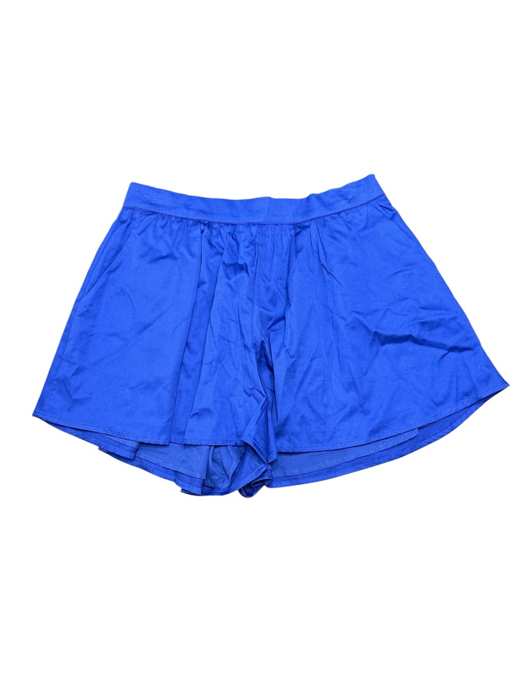 Forever 21 Electric Blue Flowy Shorts Side Zip Fully Lined Summer Festival L